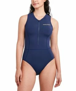 Nautica | Deep Sea Zip High-Neck One-Piece - Women