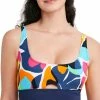 Nautica | Light Blue Multicolor Abstract Bikini Top - Women