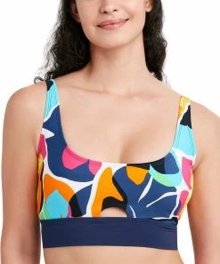 Nautica | Light Blue Multicolor Abstract Bikini Top - Women