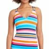 Nautica | Blue Multicolor Stripe Halter-Neck Tankini Top - Women