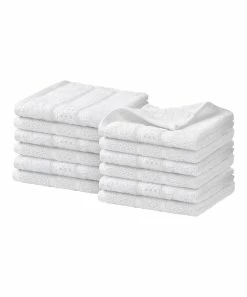 Nautica | Deck White Oceane Cotton Washcloth - Set of 12