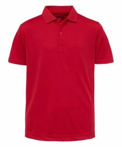 Nautica | Red Shirred Piqué Polo - Girls