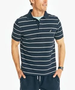 Nautica | Navy & White Stripe Classic Polo - Men