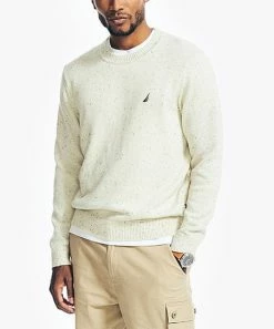 Nautica | Sail Cream Flecked Donegal Crewneck Sweater - Men