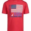 Nautica | Carmine 'Nautica USA' Flag Crewneck Tee - Boys