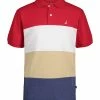 Nautica | Carmine & Blue Color Block Polo - Toddler & Boys