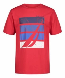 Nautica | Carmine Block Logo Crewneck Tee - Toddler & Boys