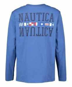 Nautica | Bolt Blue Flag Split Long-Sleeve Tee - Boys