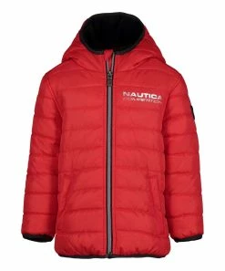 Nautica | Bright Red Packable Puffer Jacket - Toddler & Boys