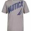 Nautica | Gray Heather Slanted Logo Crewneck Tee - Toddler & Boys