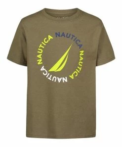 Nautica | Burnt Olive Circle Logo Crewneck Tee - Toddler & Boys