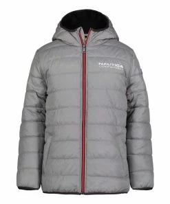 Nautica | Gray Packable Puffer Jacket - Toddler & Boys