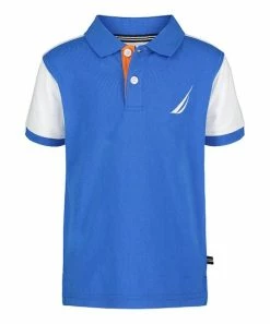 Nautica | Spinner Blue Color Block Polo - Toddler