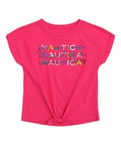 Nautica | Beetroot Purple Logo Repeated Crewneck Tee - Toddler