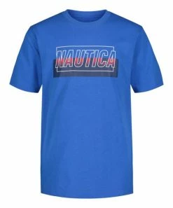 Nautica | Spinner Blue Wordblock Crewneck Tee - Toddler & Boys