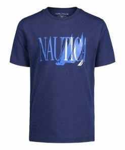 Nautica | Navy Throwback Logo Crewneck Tee - Toddler & Boys