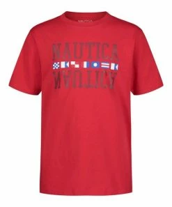 Nautica | Carmine Mirror Logo Crewneck Tee - Boys