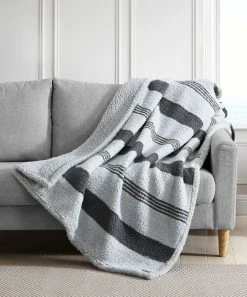 Nautica | Gray Stripe Saltmarsh Throw