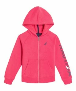 Nautica | Beetroot Purple Logo Zip-Up Hoodie - Girls