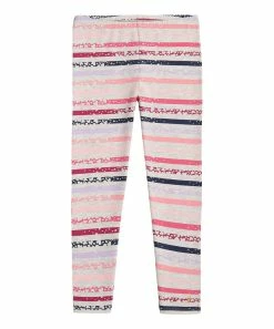 Nautica | Oatmeal Multicolor Stripe Heather Leggings - Girls