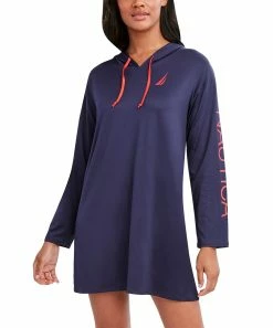 Nautica | Deep Sea Long-Sleeve Hooded Cover-Up - Women