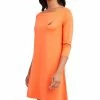 Nautica | Orange Boatneck Three-Quarter Sleeve Cover-Up - Women
