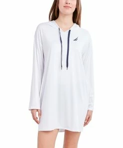 Nautica | White Long-Sleeve Hooded Cover-Up - Women
