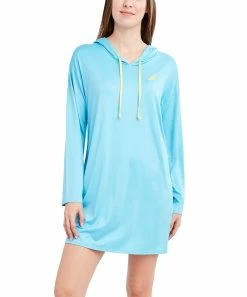 Nautica | Twilight Blue Long-Sleeve Hooded Cover-Up - Women