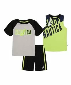 Nautica | Black & Putty Logo Raglan Top - Toddler
