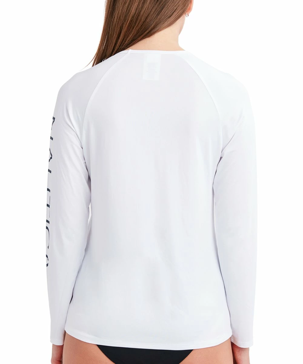 Nautica | White Raglan Long-Sleeve Rashguard - Women - Image 2