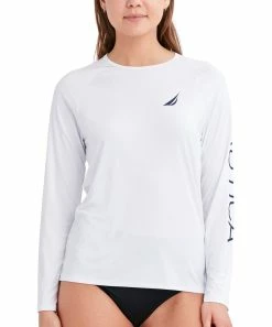 Nautica | White Raglan Long-Sleeve Rashguard - Women
