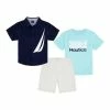 Nautica | Black & White Logo Button-Up Set - Toddler