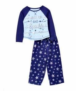 Nautica | Blue 'Wake Up and Sparkle' Star Pajama Set - Girls