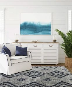 Nautica | Gray & Navy Geometric Fez 3' X 5' Rug